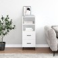 vidaXL Credenza Bianca 34,5x34x90 cm in Legno Multistrato vidaXL Credenza Bianca 34,5x34x90 cm in Legno Multistrato