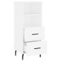 vidaXL Credenza Bianca 34,5x34x90 cm in Legno Multistrato vidaXL Credenza Bianca 34,5x34x90 cm in Legno Multistrato
