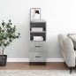 vidaXL Credenza Grigio Cemento 34,5x34x90 cm in Legno Multistrato vidaXL Credenza Grigio Cemento 34,5x34x90 cm in Legno Multistrato