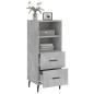 vidaXL Credenza Grigio Cemento 34,5x34x90 cm in Legno Multistrato vidaXL Credenza Grigio Cemento 34,5x34x90 cm in Legno Multistrato