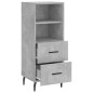 vidaXL Credenza Grigio Cemento 34,5x34x90 cm in Legno Multistrato vidaXL Credenza Grigio Cemento 34,5x34x90 cm in Legno Multistrato