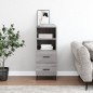 vidaXL Credenza Grigio Sonoma 34,5x34x90 cm in Legno Multistrato vidaXL Credenza Grigio Sonoma 34,5x34x90 cm in Legno Multistrato