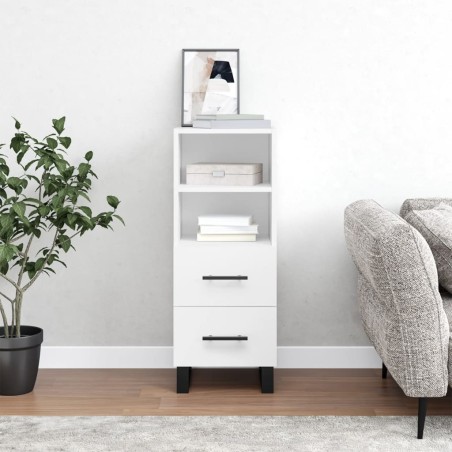vidaXL Credenza Bianca 34,5x34x90 cm in Legno Multistrato
