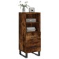 vidaXL Credenza Rovere Fumo 34,5x34x90 cm in Legno Multistrato vidaXL Credenza Rovere Fumo 34,5x34x90 cm in Legno Multistrato