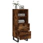 vidaXL Credenza Rovere Fumo 34,5x34x90 cm in Legno Multistrato vidaXL Credenza Rovere Fumo 34,5x34x90 cm in Legno Multistrato