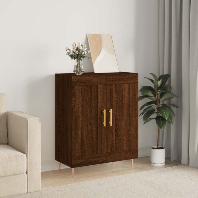 vidaXL Credenza Rovere Marrone 69,5x34x90 cm in Legno Multistrato vidaXL Credenza Rovere Marrone 69,5x34x90 cm in Legno Multistrato