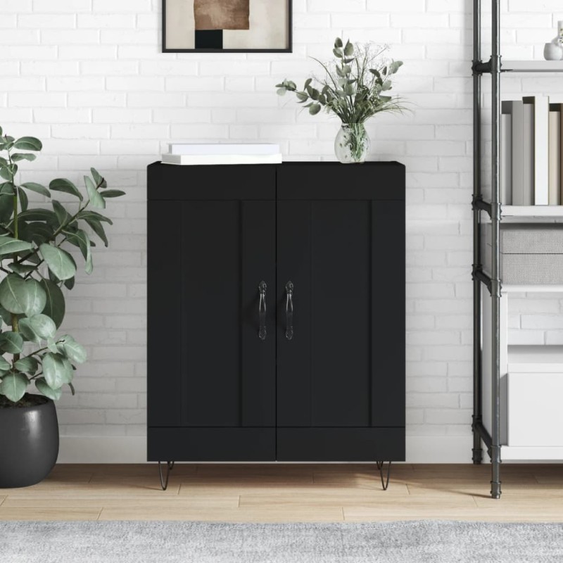 vidaXL Credenza Nera 69,5x34x90 cm in Legno Multistrato vidaXL Credenza Nera 69,5x34x90 cm in Legno Multistrato