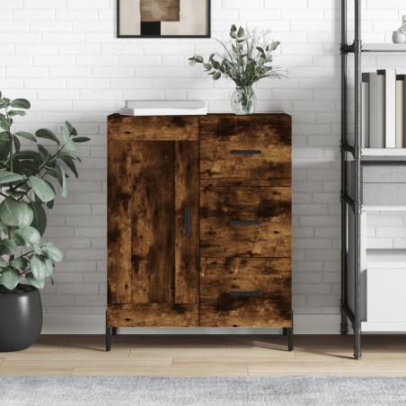 vidaXL Credenza Rovere Fumo 69,5x34x90 cm in Legno Multistrato