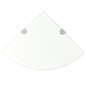 Scaffali Angolari 2 pz Supporti Cromati e Vetro 25x25 cm Scaffali Angolari 2 pz Supporti Cromati e Vetro 25x25 cm