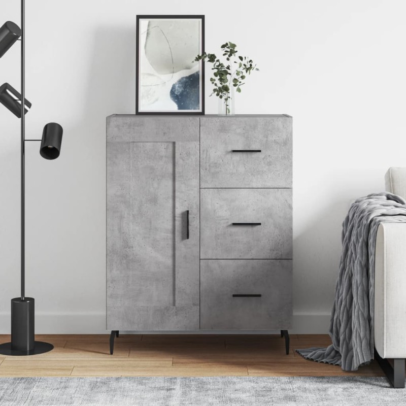 vidaXL Credenza Grigio Cemento 69,5x34x90 cm in Legno Multistrato vidaXL Credenza Grigio Cemento 69,5x34x90 cm in Legno Multistrato