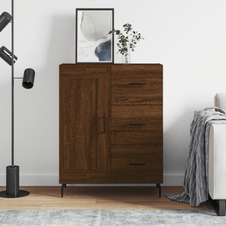 vidaXL Credenza Rovere Marrone 69,5x34x90 cm in Legno Multistrato