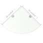 Scaffali Angolari 2 pz Supporti Cromati e Vetro 25x25 cm Scaffali Angolari 2 pz Supporti Cromati e Vetro 25x25 cm