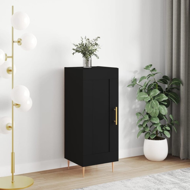 vidaXL Credenza Nero 34,5x34x90 cm in Legno Multistrato vidaXL Credenza Nero 34,5x34x90 cm in Legno Multistrato