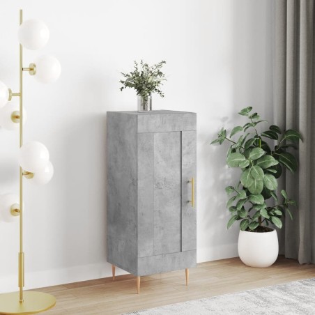 vidaXL Credenza Grigio Cemento 34,5x34x90 cm in Legno Multistrato