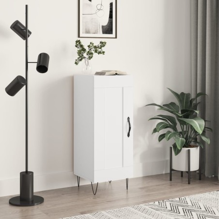 vidaXL Credenza Bianco Lucido 34,5x34x90 cm in Legno Multistrato