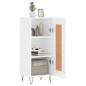 vidaXL Credenza Bianco Lucido 34,5x34x90 cm in Legno Multistrato