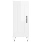 vidaXL Credenza Bianco Lucido 34,5x34x90 cm in Legno Multistrato