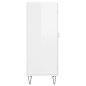 vidaXL Credenza Bianco Lucido 34,5x34x90 cm in Legno Multistrato
