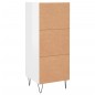 vidaXL Credenza Bianco Lucido 34,5x34x90 cm in Legno Multistrato