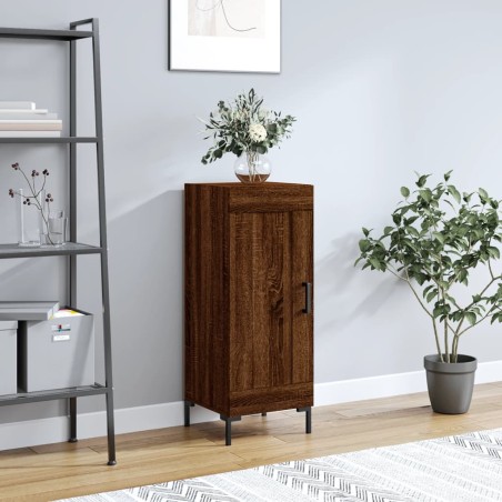 vidaXL Credenza Rovere Marrone 34,5x34x90 cm in Legno Multistrato