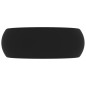 Lavandino Lusso Rotondo Nero Opaco 40x15 cm in Ceramica