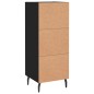 vidaXL Credenza Nero 34,5x34x90 cm in Legno Multistrato vidaXL Credenza Nero 34,5x34x90 cm in Legno Multistrato