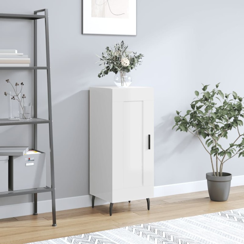 vidaXL Credenza Bianco Lucido 34,5x34x90 cm in Legno Multistrato vidaXL Credenza Bianco Lucido 34,5x34x90 cm in Legno Multistrato