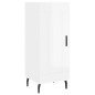 vidaXL Credenza Bianco Lucido 34,5x34x90 cm in Legno Multistrato vidaXL Credenza Bianco Lucido 34,5x34x90 cm in Legno Multistrato