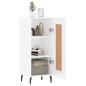 vidaXL Credenza Bianco Lucido 34,5x34x90 cm in Legno Multistrato vidaXL Credenza Bianco Lucido 34,5x34x90 cm in Legno Multistrato