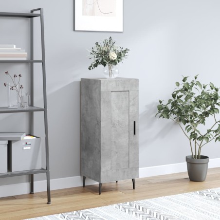 vidaXL Credenza Grigio Cemento 34,5x34x90 cm in Legno Multistrato