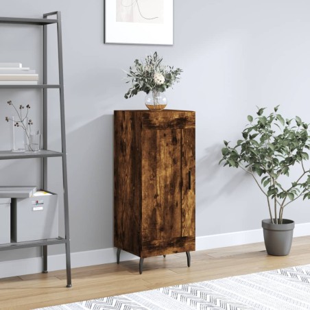 vidaXL Credenza Rovere Fumo 34,5x34x90 cm in Legno Multistrato