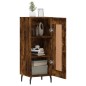 vidaXL Credenza Rovere Fumo 34,5x34x90 cm in Legno Multistrato vidaXL Credenza Rovere Fumo 34,5x34x90 cm in Legno Multistrato