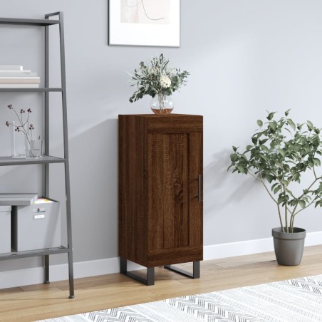 vidaXL Credenza Rovere Marrone 34,5x34x90 cm in Legno Multistrato