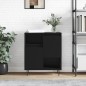 vidaXL Credenza Nero 60x35x70 cm in Legno Multistrato vidaXL Credenza Nero 60x35x70 cm in Legno Multistrato