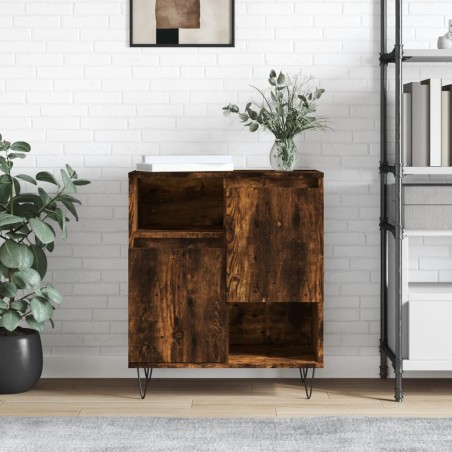 vidaXL Credenza Rovere Fumo 60x35x70 cm in Legno Multistrato