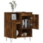 vidaXL Credenza Rovere Fumo 60x35x70 cm in Legno Multistrato vidaXL Credenza Rovere Fumo 60x35x70 cm in Legno Multistrato