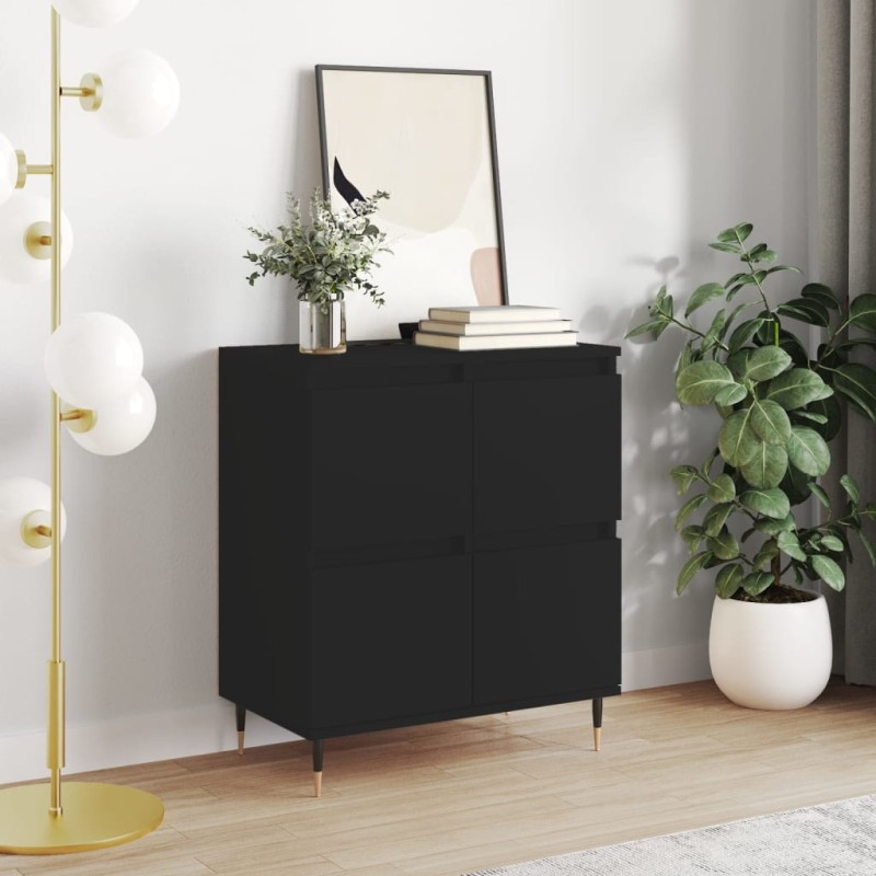 vidaXL Credenza Nero 60x35x70 cm in Legno Multistrato vidaXL Credenza Nero 60x35x70 cm in Legno Multistrato