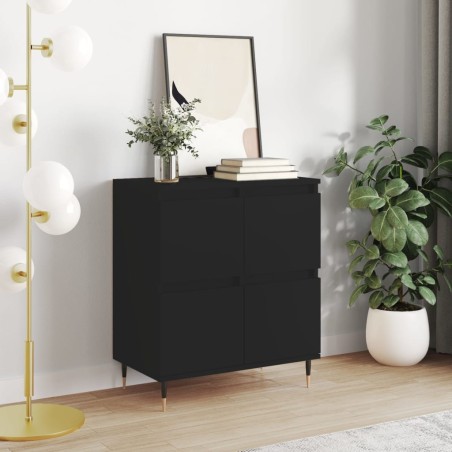 vidaXL Credenza Nero 60x35x70 cm in Legno Multistrato
