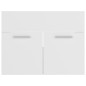 vidaXL Set Mobili da Bagno Bianco in Truciolato vidaXL Set Mobili da Bagno Bianco in Truciolato