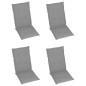 Sedie da Giardino Reclinabili 4 pz con Cuscini Massello Acacia Sedie da Giardino Reclinabili 4 pz con Cuscini Massello Acacia