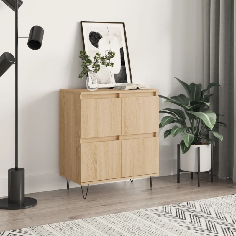vidaXL Credenza Rovere Sonoma 60x35x70 cm in Legno Multistrato vidaXL Credenza Rovere Sonoma 60x35x70 cm in Legno Multistrato