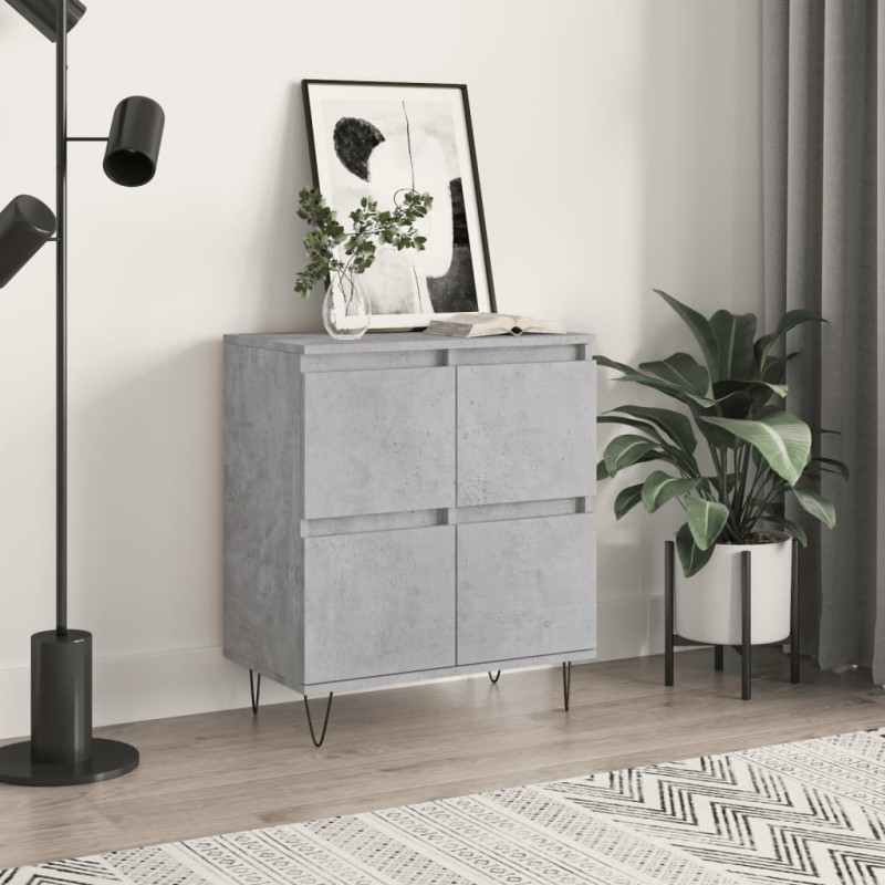 vidaXL Credenza Grigio Cemento 60x35x70 cm in Legno Multistrato vidaXL Credenza Grigio Cemento 60x35x70 cm in Legno Multistrato