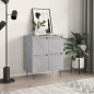 vidaXL Credenza Grigio Cemento 60x35x70 cm in Legno Multistrato vidaXL Credenza Grigio Cemento 60x35x70 cm in Legno Multistrato