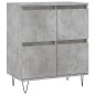 vidaXL Credenza Grigio Cemento 60x35x70 cm in Legno Multistrato vidaXL Credenza Grigio Cemento 60x35x70 cm in Legno Multistrato
