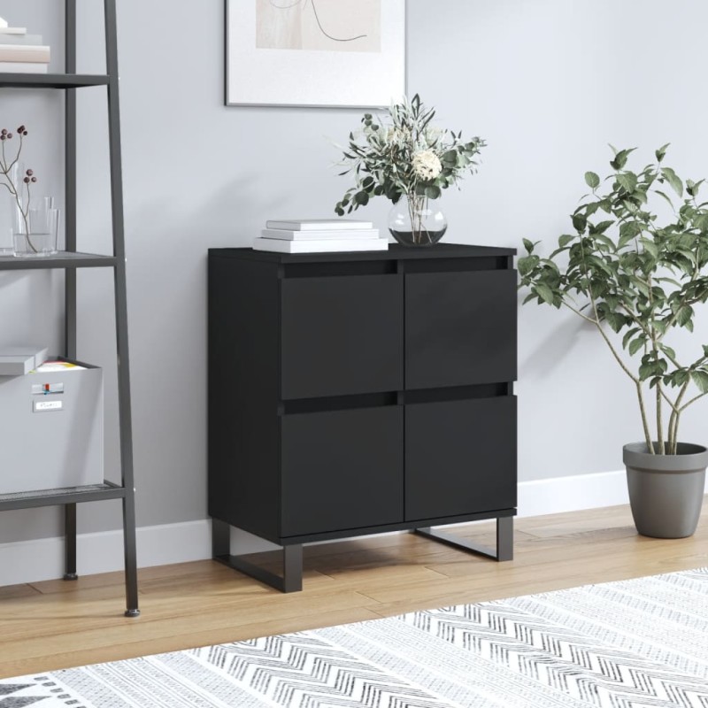 vidaXL Credenza Nero 60x35x70 cm in Legno Multistrato vidaXL Credenza Nero 60x35x70 cm in Legno Multistrato