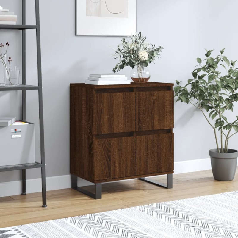 vidaXL Credenza Rovere Marrone 60x35x70 cm in Legno Multistrato vidaXL Credenza Rovere Marrone 60x35x70 cm in Legno Multistrato