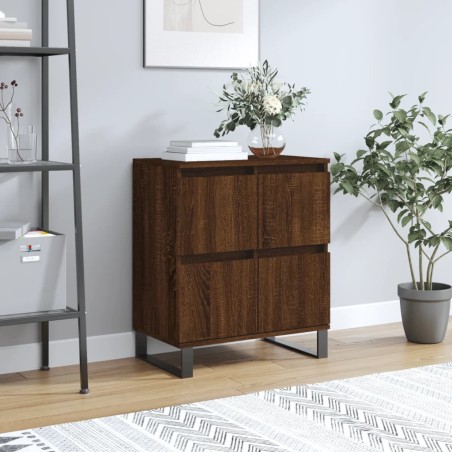 vidaXL Credenza Rovere Marrone 60x35x70 cm in Legno Multistrato