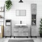 vidaXL Armadietto Bagno Grigio Cemento 30x30x100 cm Legno Multistrato vidaXL Armadietto Bagno Grigio Cemento 30x30x100 cm Legno Multistrato