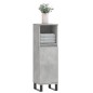 vidaXL Armadietto Bagno Grigio Cemento 30x30x100 cm Legno Multistrato vidaXL Armadietto Bagno Grigio Cemento 30x30x100 cm Legno Multistrato