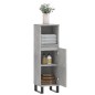 vidaXL Armadietto Bagno Grigio Cemento 30x30x100 cm Legno Multistrato vidaXL Armadietto Bagno Grigio Cemento 30x30x100 cm Legno Multistrato
